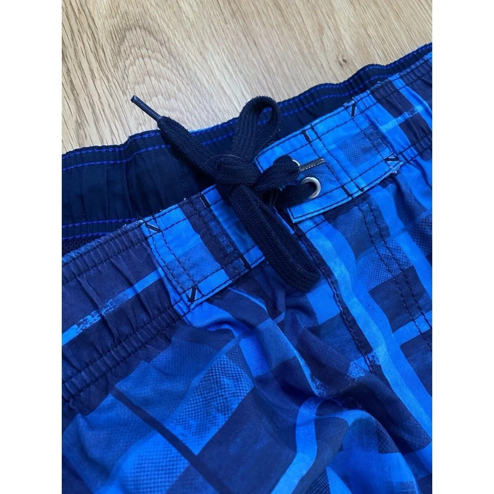 Men's Sonoma XXL‎ Multi Blue Swim Trunks Shorts Bathing Suit Drawstring Pockets